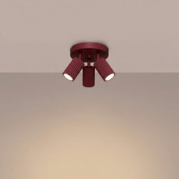 Luminosa Lighting Luminosa Karbon Ceiling Spotlight Clusters Burgundy 3X Gu10 - thumbnail 3