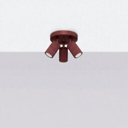 Luminosa Lighting Luminosa Karbon Ceiling Spotlight Clusters Burgundy 3X Gu10 - thumbnail 2