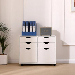Office Storage Cabinet 4 Drawers Cupboard Under Desk Unit - thumbnail 2