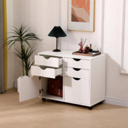 Office Storage Cabinet 4 Drawers Cupboard Under Desk Unit - thumbnail 6