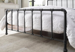 Save On Goods UK 4Ft6 Double Retro Bed Frame,matt Black Finish,metal Pipe,tube Design.rustic,scaffold Style. Industrial - thumbnail 3