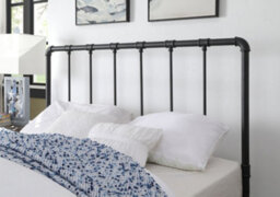 Save On Goods UK 4Ft6 Double Retro Bed Frame,matt Black Finish,metal Pipe,tube Design.rustic,scaffold Style. Industrial - thumbnail 4