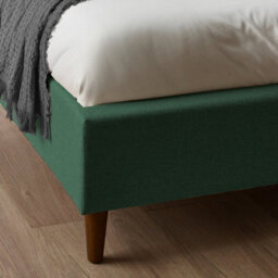 Furniturebox Uk Double Bed - 'hana' Upholstered Green Modern Double Bed Frame Only (No Mattress) - 100% Recycled Eco Fabric - thumbnail 5