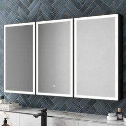 Aveli Triple Door Led Bathroom Mirror Cabinet Demister Shaver Socket Touch 700X600mm
