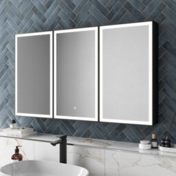 Affine Triple Door Led Bathroom Mirror Cabinet Demister Shaver Socket Touch 700X600mm - thumbnail 2