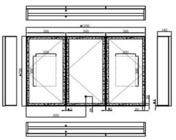 Affine Triple Door Led Bathroom Mirror Cabinet Demister Shaver Socket Touch 700X600mm - thumbnail 5