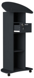 Vcm Wood Standing Desk Speaker Console Rolls Redola - thumbnail 2