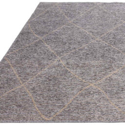 Silver Geometric Modern Rug Easy To Clean Living Room And Bedroom-160Cm X 230Cm - thumbnail 4