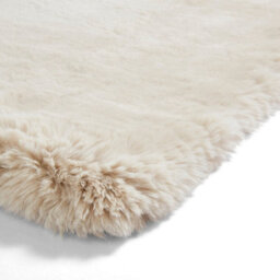 Beige Shaggy Plain Modern Easy To Clean Polyester Rug For Living Room And Bedroom-80Cm X 150Cm - thumbnail 6
