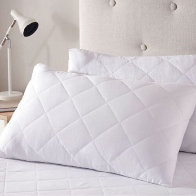 Ameha Luxury Quilted Filled Pillow Pack Of 2 Soft Anti Allergy Bed Neck Comfort  Pillows - image 1