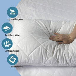 Ameha Luxury Quilted Filled Pillow Pack Of 2 Soft Anti Allergy Bed Neck Comfort  Pillows - thumbnail 7