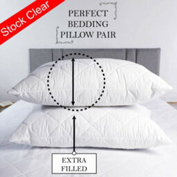 Ameha Luxury Quilted Filled Pillow Pack Of 2 Soft Anti Allergy Bed Neck Comfort  Pillows - thumbnail 6