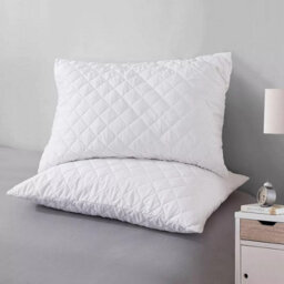 Ameha Luxury Quilted Filled Pillow Pack Of 2 Soft Anti Allergy Bed Neck Comfort  Pillows - thumbnail 5