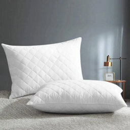 Ameha Luxury Quilted Filled Pillow Pack Of 2 Soft Anti Allergy Bed Neck Comfort  Pillows - thumbnail 8