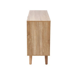 Living And Home Wooden Sideboard Storage Cabinet With 3 Drawers - thumbnail 3
