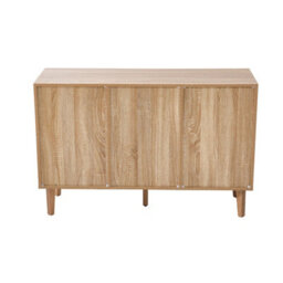 Living And Home Wooden Sideboard Storage Cabinet With 3 Drawers - thumbnail 4