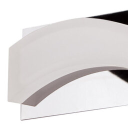 Luminosa Lighting Luminosa Ola Wall Lamp 5W Led Small Wave 3000K Ip44, 450Lm, Polished Chrome/frosted Acrylic - thumbnail 4