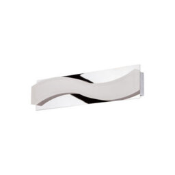 Luminosa Lighting Luminosa Ola Wall Lamp 5W Led Small Wave 3000K Ip44, 450Lm, Polished Chrome/frosted Acrylic