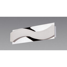 Luminosa Lighting Luminosa Ola Wall Lamp 5W Led Small Wave 3000K Ip44, 450Lm, Polished Chrome/frosted Acrylic - thumbnail 2
