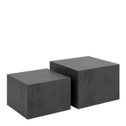 Furniture To Go Dice Square Coffee Table Set In Black Ocean Rough Paper - thumbnail 1