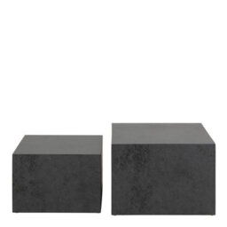 Furniture To Go Dice Square Coffee Table Set In Black Ocean Rough Paper - thumbnail 2