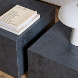 Furniture To Go Dice Square Coffee Table Set In Black Ocean Rough Paper - thumbnail 5