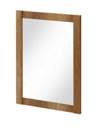 Impact Furniture Bathroom Mirror 600mm Wall Mounted Rectangular 60Cm Oak Effect Frame Oak Classic - thumbnail 1
