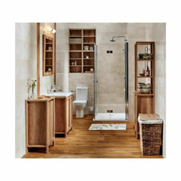Impact Furniture Bathroom Mirror 600mm Wall Mounted Rectangular 60Cm Oak Effect Frame Oak Classic - thumbnail 4
