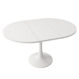Matteo Modern Extendable Round Dining Table - White, 100-140Cm - thumbnail 8