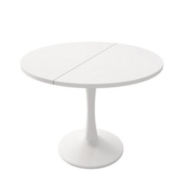 Matteo Modern Extendable Round Dining Table - White, 100-140Cm - thumbnail 9