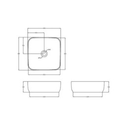 Royal Bathrooms Avenza 600mm Matte White Wall Hung Bathroom Countertop Vanity Unit 1 Drawer With Elena Basin - thumbnail 9