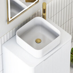 Royal Bathrooms Avenza 600mm Matte White Wall Hung Bathroom Countertop Vanity Unit 1 Drawer With Elena Basin - thumbnail 7