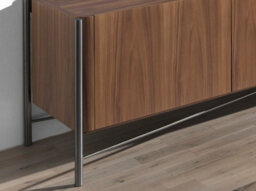 Angel Cerda Stylish Walnut And Dark Steel Tv Stand For Modern Living Rooms - thumbnail 4