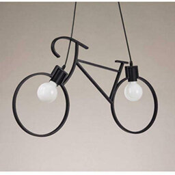 Modern 2 Light Bicycle Chandelier  Adjustable Iron Bike Pendant Ceiling Light For Dining Room, Bar, Bedroom Without Bulb - thumbnail 5