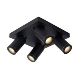 Lucide Taylor Modern Ceiling Spotlight Bathroom - Led Dim To Warm - Gu10 - 4X5W 2200K/3000K - Ip44 - Black - thumbnail 2