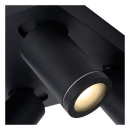 Lucide Taylor Modern Ceiling Spotlight Bathroom - Led Dim To Warm - Gu10 - 4X5W 2200K/3000K - Ip44 - Black - thumbnail 7