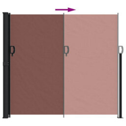Walplus Retractable Side Awning Garden Sun Shade Canopy Gazebo For Back Door, Porch, Patio Brown 180X500 Cm - thumbnail 5