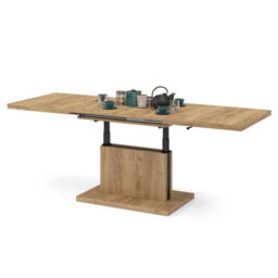 Heze Furniture Astrid 80 - 2 In 1 Extending Coffee / Dining Table - Gold Craft Oak - thumbnail 7