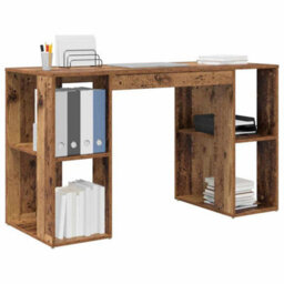 Berkfield Brown Writing Desk Old Wood Solid Reclaimed Wood Standard - thumbnail 3