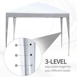 Outsunny 3 X 3M Garden Pop Up Gazebo Marquee Party Tent Wedding Canopy White - thumbnail 7
