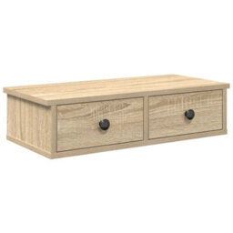 Walplus Wall Shelf With Drawers Sonoma Oak 60X28X15 Cm Engineered Wood - thumbnail 2