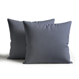 Waterproof Outdoor Garden Cushion Covers Patio Cushion Cover Cases Square Pack Of 2 Dark Grey 60Cm X 60Cm