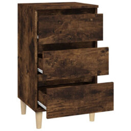 Berkfield Bedside Cabinet Smoked Oak 40X35X70 Cm Engineered Wood - thumbnail 7