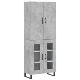 Berkfield Highboard Concrete Grey 69.5X34X180 Cm Engineered Wood - thumbnail 2