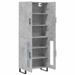 Berkfield Highboard Concrete Grey 69.5X34X180 Cm Engineered Wood - thumbnail 4