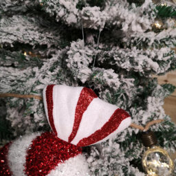 Samuel Alexander 28Cm Red And White Glitter Candy Stripe Sweet Hanging Christmas Decoration - thumbnail 5
