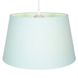 Happy Homewares Traditional 14 Inch Duck Egg Linen Drum Table/pendant Lampshade 60W Maximum - thumbnail 2