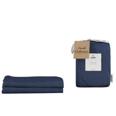 panda London Bamboo & French Linen Pillowcases Midnight Navy - image 1