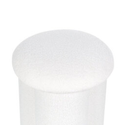 Beliani Off-White Bouclé Round Pouffe Footstool - 40 X 45 Cm Mushroom - thumbnail 5