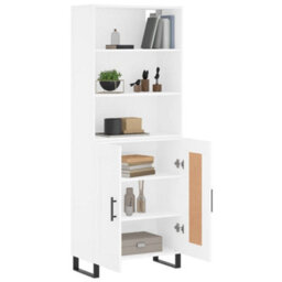 Berkfield Highboard White 69.5X34X180 Cm Engineered Wood - thumbnail 3